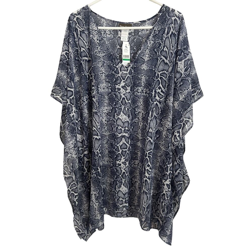 Tommy Bahama Snake Print V‑Neck Tunic Kimono NWT – Size L/XL Boho Resort Wear